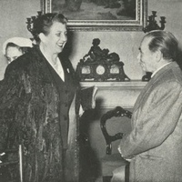 <p>[Maria de Unterrichter Jervolino, President of the Opera Nazionale Montessori, in conversation with Prof. Nazareno Padellaro, Director General and President of the Central Committee for Popular Education, during the inauguration of the Montessori Method Didactic Specialization Course, Rome, 1957] – in "Vita dell’infanzia", vol. VI, no. 2, 28 February 1957, p. 36.</p>$$$543