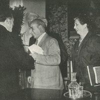 <p>[Maria de Unterrichter Jervolino, President of the Opera Nazionale Montessori, next to the Mayor of Rome, Senator Tupini, who is greeting Mario M. Montessori, seen from behind. Sala della Protomoteca, Campidoglio, Rome, September 1957] – ONM Archive.</p>$$$545