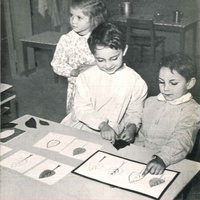 Botanica. Lo studio della natura suscita un grande interesse e una notevole forza di osservazione (Scuola Montessori, Villa Paganini, Roma) [fine anni Quaranta] - M. Montessori, <i>La scoperta del bambino</i>, Milano, Garzanti, 1950.$$$141